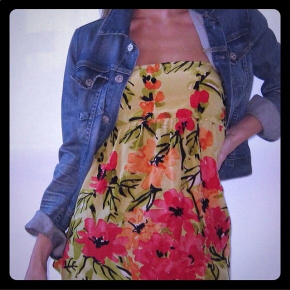 Anthropology silk strapless - Picture 10 of 13